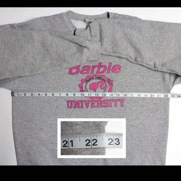 Women's Medium Barbie University Long Sleeve Sweatshirt With Spots On Cuffs - Picture 6 of 10